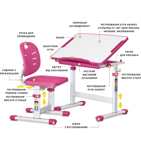 Фото - Комплект мебели школьный Evo-kids Evo-05 Ergo PN